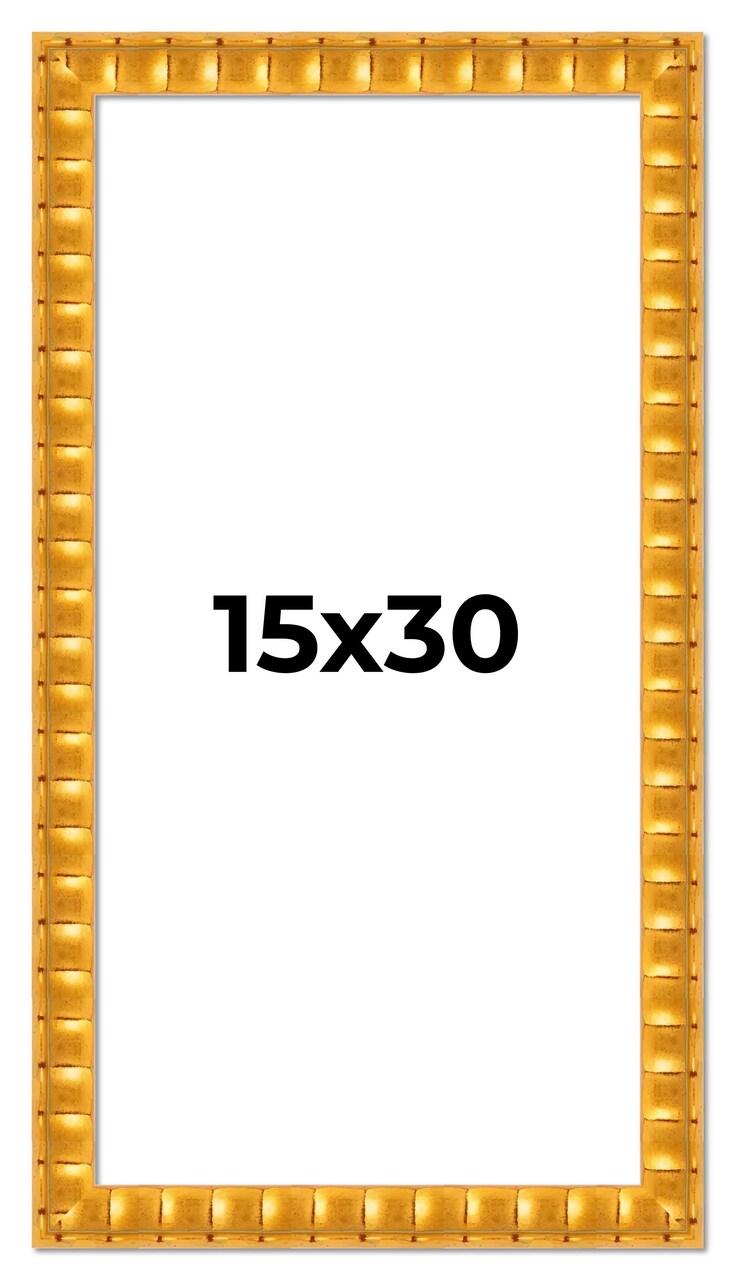 15x30 Bamboo Picture Frame with UV-Resistant Acrylic & Acid Free Backing, Available in 4 Finishes - Brown, Black, Gold, and Natural